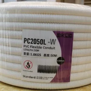 SOLID 20mm 膠軟喉(50米莊)白色