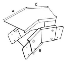 K.T 3" x 3" 45度大面曲