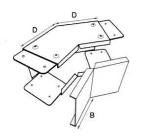 K.T 4" x 4" 45度內曲