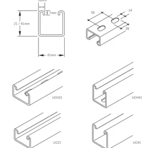 L.H 41 x 41 U槽 2.0mm(3.0米)