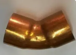 英國 6分(22mm)銅焊45°曲尺