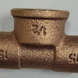 英國 4分(A-15mmxB-15mmxC-1/2")炮銅焊中內牙三叉