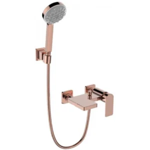 Kohler K-23494T-4-RGD Parallel™ 掛牆式浴缸與淋浴龍頭 (玫瑰金)