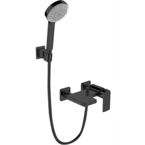 Kohler K-23494T-4-BL Parallel™ 掛牆式浴缸與淋浴龍頭 (黑色)