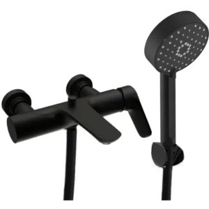 Kohler K-72282T-4-BL Aleo 掛牆式浴缸淋浴龍頭 (霧黑色) (包括多功能手持花灑及插座)