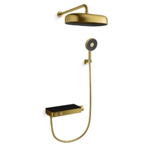 Kohler K-26329T-9-2MB ANTHEM 雙路掛牆式恆溫雙淋浴龍頭 (羅曼黃銅)